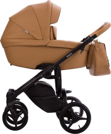 Детская коляска 2 в 1 Bebetto Luca Pro 19, Эко-кожа, карамель